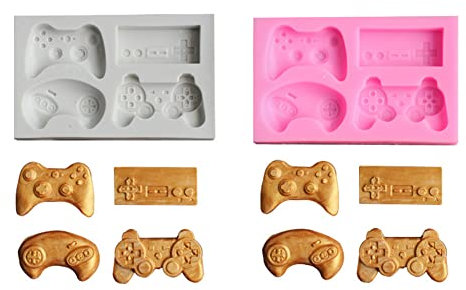 pologmase Chocolate Molds Silicone Game Controller Mold 3D Candy Molds for Baking Cake, Pudding, Dessert, Birthday