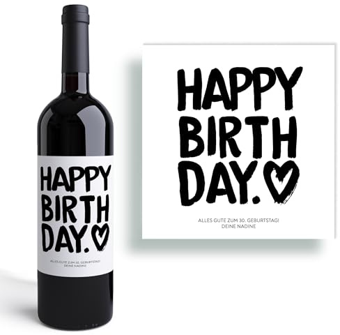 Geburtstag I Personalisiertes Weinetikett I Geschenk I Geburtstagsgeschenk I Weinetikett I runder Geburtstag I Geburtstagsparty I Hochwertiges Klebeetikett