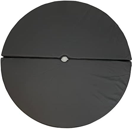 FORTISLINE Pole Dance Matte Schwarz Schutzmatte Sturzmatte Tanzmatte 2-teilig Training Ø 120 x 10cm Fitnessstange rutschfest platzsparend Trainingsschutz Lifestyle Poledance