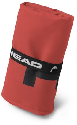 HEAD Active - Asciugamano Microfibra con Elastico, Asciugamano Palestra, Sport, Fitness Morbido e Leggero a Rapida Asciugatura - Asciugamani Bagno Assorbente e Salvaspazio da Viaggio 40x60, Lava Red