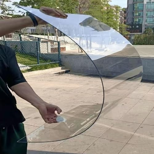 Polycarbonat Platte Transparent,UV-beständig,Bruchsicher,Gewächshaus Platten Stegplatten Regenfeste Dachplatten,Vordach für Carport Fenster Tür,Balkon Überdachung,Anpassbar (1.2 * 2m)