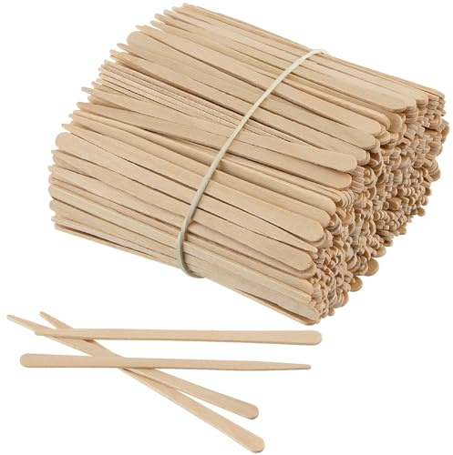 JOIKIT 1500 PCS Eyebrow Waxing Sticks, 8.8CM Small Wax Applicator Spatulas, Mini Wooden Tongue Spatula for Hair Eyebrow Removal