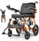 SuperHandy GoRide 2 Fauteuil roulant électrique – Léger (19 kg), pliable, double moteurs sans balais, zéro braquage, frein électromagnétique, design portable pour une mobilité accrue (capacité de 150