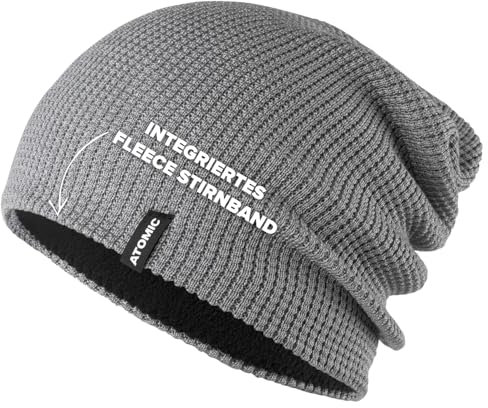 ATOMIC Fleece Earband: 100% Polyester| 80% Lyocell, 20% Merino Wool Quarry OSFA
