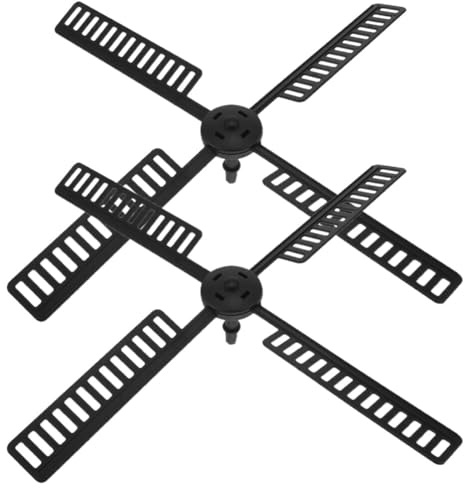 2ensembles Pales De Moulin À Vent Plastique pour Jardin Accessoires De Moulin À Vent Résistants Aux Intempéries avec Blades Rotatifs Décorations Extérieures Et Aménagements Paysagers