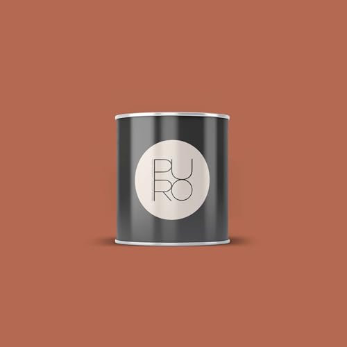 BRICOFLOR Rostrot Wandfarbe mit Deckkraftklasse 1 ideal für Küche und Wohnzimmer Design Farbe seidenmatt auf Dispersionsbasis