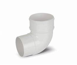 SHMOX 90 Degree Downpipe Bend 68mm Guttering Pipe and Fittings -White (Pack of 2)
