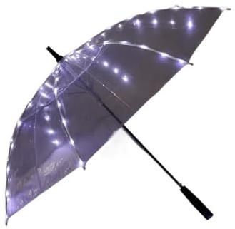 EUYIMOMO Paraguas LED Paraguas Led de 4 colores, paraguas transparentes con linterna, for fotografía de bodas, fiestas, cumpleaños, regalos de Navidad(Style A)