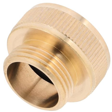 COOPHYA Brass Hose Connector Garden Hose Adapter 1 Inch Female Thread to 3/4 Inch Male Thread Quick Release Fitting for Garden Irrigation and Outdoor Watering
