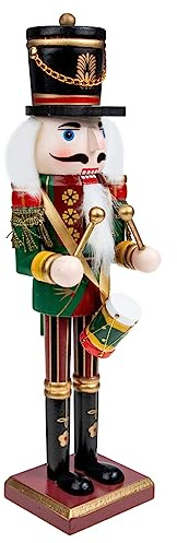 TINEASUR Schiaccianoci Natalizi Di Grandi Dimensioni Da 30 Cm Decorazione in Legno Pupazzo Di Natale Per Decorazioni Da Tavolo E Da