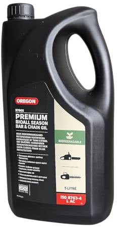 Oregon Biologisch abbaubares Kettensägen-Kettenöl, ungiftiges, schmierendes Bio-Mineralöl (5-Liter-Flasche)