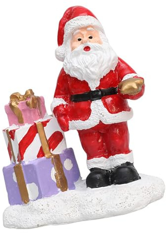 DOSERTY Durabilidad Home - Figura de muñeco de nieve de resina, estatuas de caja de muñeco de nieve, figura de mesa, decoración de Navidad, figura de resina de Navidad