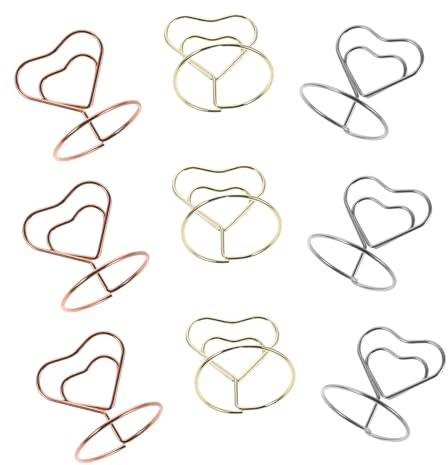Operitacx 30piezas De Notas Forma De Corazón Soportes Para Tarjetas De Lugar Soportes Para Números De Mesa Para Bodas Fiestas y Cumpleaños