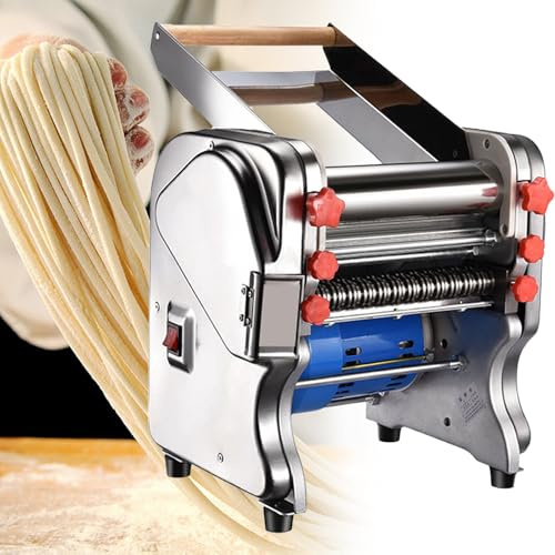 Máquina automática para Hacer Pasta para Uso doméstico y Comercial, máquina eléctrica para Hacer Pasta, batidora de panadería, Rodillo Profesional para Pasta de sobremesa de 180° 180