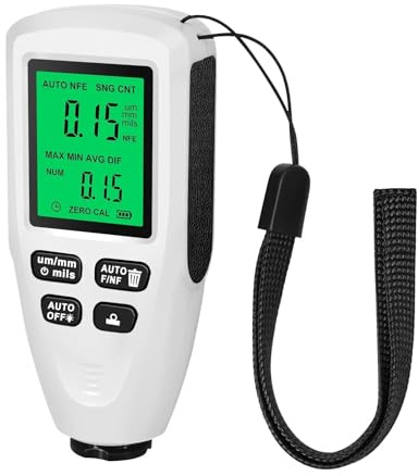Thickness Gauge, Car Paint Thickness Gauge Inspection Tools Tester Digital Car Paint Measuring Device Paint Visvisits Meter(Rojo)