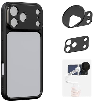 SmallRig FilMov Bumper Phone Case for iPhone 17 Pro, Hollow Back Design with Lens Backplate, 67mm Filter Adapter Compatible with Phone Gimbal Stabilizers, for DJI for Insta360, Black - 5790
