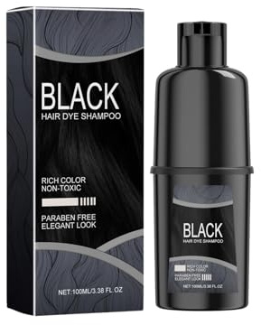 Shampoo Colorante Nero, Nero Intenso E Profondo, Protezione Duratura Del Colore, Copertura Completa Dei Capelli Bianchi, Rivitalizza E Rianima I Capelli, Per Tonalità Nere Intense E Luminose