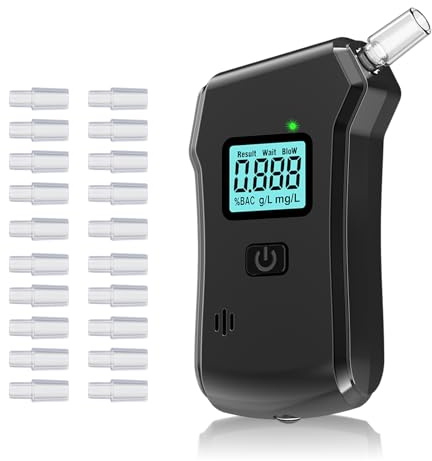 HEEGFF Breathalyzer, Alcohol Tester UK Breathalysers, Professional Dual Sensor Digital Breathalyzer Portable Breathalyser Home Personal Professional Use