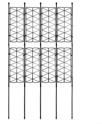 Fauhapyway Marco de enrejado de plantas de acero recubierto de plástico para enredaderas, soporte vertical de jardín interior y exterior, estructura de celosía moldeable (D)