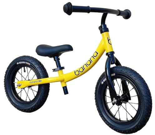 Banana Bike & Lava Sport Vélo Draisienne GT Baby - 2-5 Ans - Léger, Réglable, Pneus à Air - Jaune