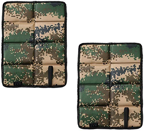 DMFSHI Faltbar Sitzkissen, Sitzmatte faltbar, 2 PCS Oxford Cloth Faltbare Sitzmatte mit Aufbewahrungstasche, Wasserdichtes Faltbares Außenkissen für das Wandern im Picknickpark (Grüne Tarnung)