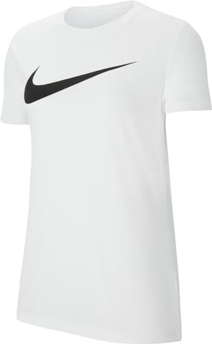 Nike Damen W Nk Df Park20 Tee Hbr T-Shirt, White/Black, XS EU