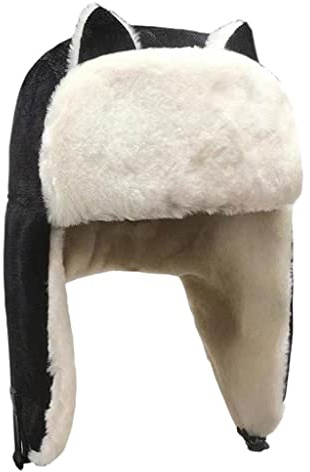 Perfeclan Unisex Trapper Hat Hat Windproof Trooper Hat Snow Ski Cat Ear Hat für Radfahren Camping Wandern