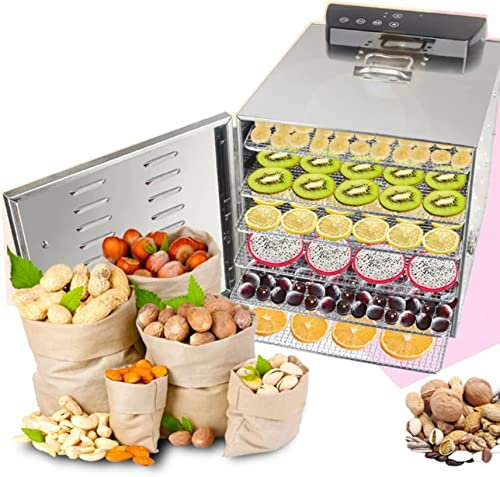 BTURYT Food Dehydrator, 6-Tray Dehydrators for Food and Jerky, Adjustable Temperature Control and Electric Dehydrators Machine for Herbs,Beef Jerky, Fruit, Vegetables&More