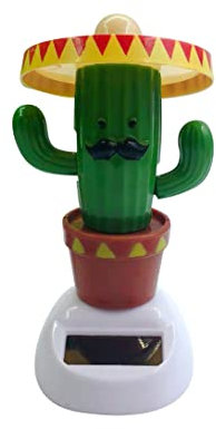 ornamento della testa che scuote l'auto Figura decorativa testa bobble solare Giocattolo delle bambole del cactus che scuote la testa Cruscotto decorativo per auto decorazione della scrivania