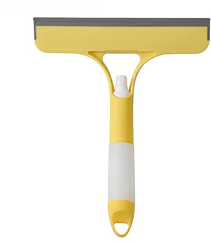 VALINK 3 in 1 Window Cleaning Tool,Multifunctional Double-sided Water Spray Glass Wiper with Spray Bottle for Window,Glass,Shower Door,Car Windshield Yellow