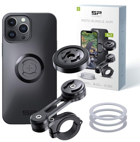 SP CONNECT Moto Bundle mit Anti Vibration Module | SPC+ | kompatibel mit iPhone 13 Pro Max/12 Pro Max | Handyhalter für Motorrad Bike Moped Roller | Gadget Halterung für Navi