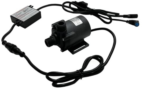 SHYSKY Speed/Flow Adjustable Smart Brushless Water Pump DC55E-12120A 12VDC 54W 12m 39ft 528GPH Low Noise, For Water Circulation Pressurization Cooling sys