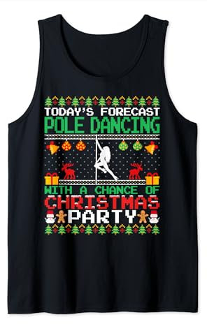 Pole Dancing Christmas Party Pole Dancer Dance Christmas Tank Top