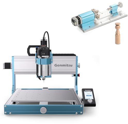Genmitsu 3030-PROVer MAX CNC-Fräsmaschine mit 4-Achsen-Rotationsmodul, für hochpräzise Metall, Aluminium, Kupfer, Acryl Gravur