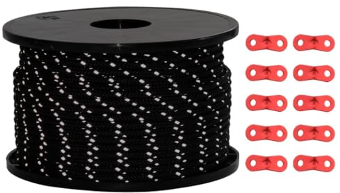 vidaXL Zeltleine Reflektierend mit Seilspannern 50 m 5 mm