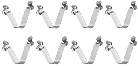 QUARKZMAN 8 Stück Doppelknopf Kajak Paddel Snap Federclip 8x10x50mm 65Mn Federstahl V-förmige Hohle Lift Teleskopische Verriegelungsrohr Clips für Zelte Kajak Paddel Zeltstange