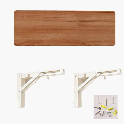 LRHELPBNR Tisch Aus Holz Klapptisch, Wandmontierter Tisch, Klappbarer Wandtisch Klein, Kleiner Wandtisch Für Küche, Balkon Outdoor(D,60X20CM/24X8IN)