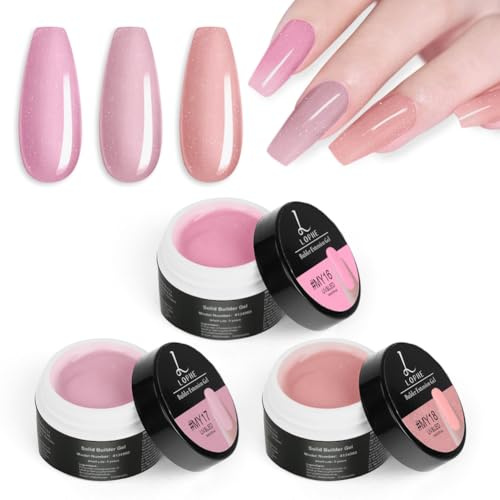 LOPHE Fast Nagellim, 3 st 15 ml Strass Lim Gel Solid, Nagel Tip Lim, Fake Nagellellim, Gel för 3D-skulpturer, ädelstenar, konstgjorda naglar