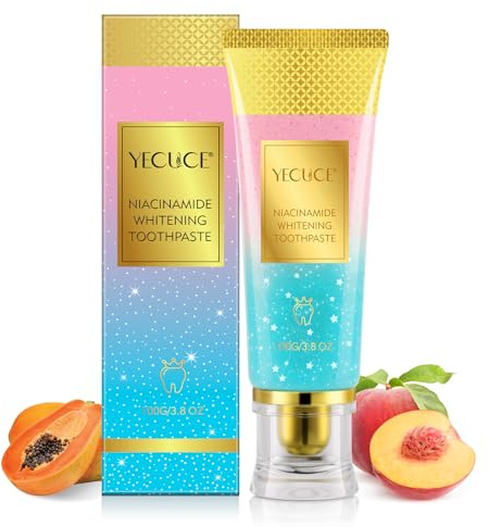 Dentifricio Alla Niacinamide, Sbiancante, Rimuove Le Macchie Dai Denti, Inibisce La Pigmentazione, Alito Fresco, Pulizia Profonda E Delicata, Può Essere Utilizzato Per Denti Sensibili 100 G