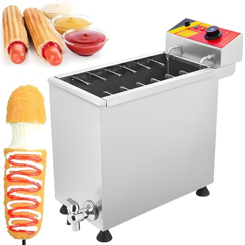PxkVrin Macchina per Hot Dog al Formaggio, Macchina Commerciale per Hot Dog al Formaggio, Temperatura Regolabile, per ristoranti, cucine domestiche, Snack Bar. Gas