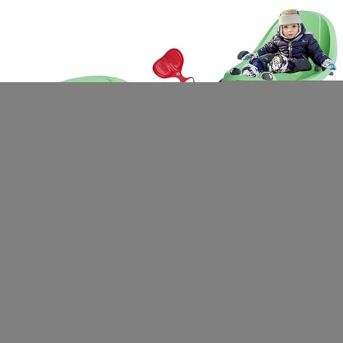 Slitta da neve per bambini, sport invernali con schienale, slitta da neve all'aperto con freno, per bambini in età prescolare con colline innevate giochi