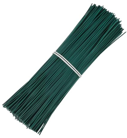 Generico Legacci da Giardinaggio in Filo di Ferro Plastificato Verde Chiaro 055 MM Diametro Fascette Intrecciate Flessibili per Piante Confezione da 1000 Pezzi per Fissaggio Rami e