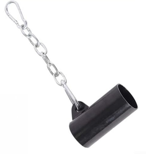 Fitness Barbell Connector Tube with Steel Construction Compatible with Seated Row Handles and Nylon Cable Attachments