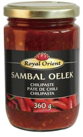 Sambal Oelek pasta de chile rojo 360 g, pack de 2 unidades, condimento picante asiático para wok, noodles, ramen y marinados, textura rústica y sabor auténtico