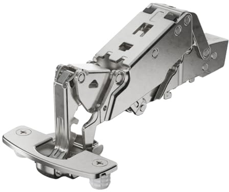 Scharnier sensys 165° 8657i - Dämpfer: - mit - Winkelung 0 mm - Dekor: vernickelt - Lochabstand 52 mm - Befestigung: mit Zapfen - Montage: aufgesetzt - Ausführung TH53 - HETTICH