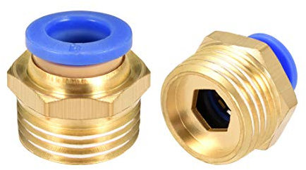 sourcing map Straight Pneumatic Push to Quick Connect Fittings G1/2 Male x 8mm Tube OD 2pcs
