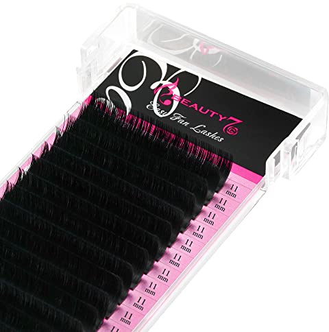 Selbstfächernde Wimpern Auto Easy Fan laches für Volumentechnik C D curl Wimpernverlängerung 2D-20D große Menge 16 Reihnen an der Wurzel vorkleben D-Curl Stärke 0,07mm Stärke 11mm