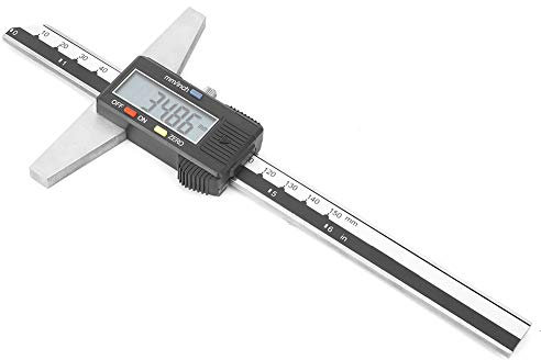 0-150mm Digitaler Tiefenmesser，0,01 mm hochgenauer Edelstahl digitaler Tiefenmessschieber mit mm/Zoll-Messsystem