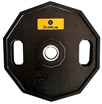 sveltus Hantelscheibe Olympic 20 kg Stahl/Gummi schwarz
