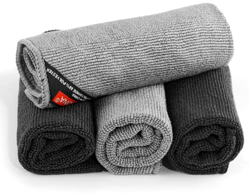 Barista Cloth 4 Pack, Microfibre Cloth Super Absorbent, Ultra Soft Quick Drying Coffee Towel for Cleaning Coffee Machine, Lint Free Streak Free Dish Towel for Kitchen, Bar, Cafe, Restaurant & Home